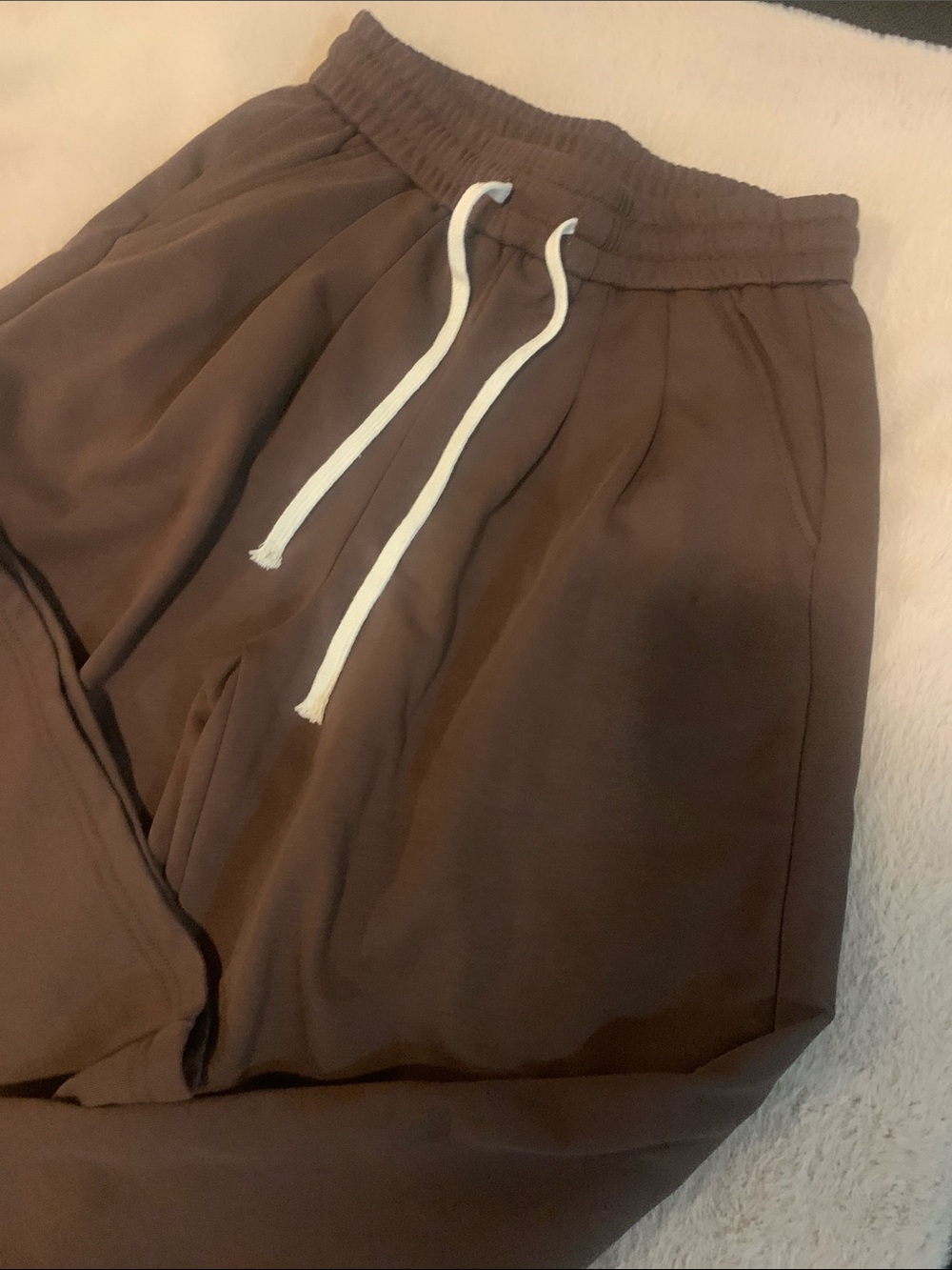 Pleated Drawstring Sweatpants - Picture 2 of 6